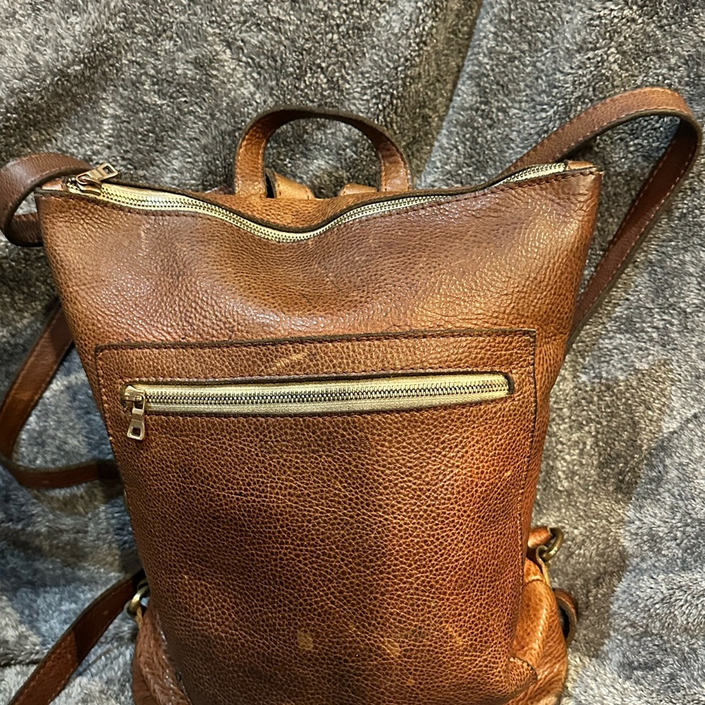Portland leather Vintage Brown Leather Backpack